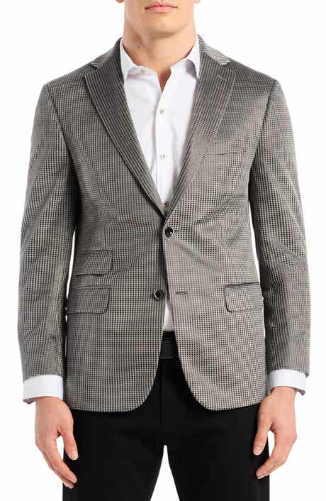 Robert Graham Colden Grey Velvet Houndstooth Sport Coat