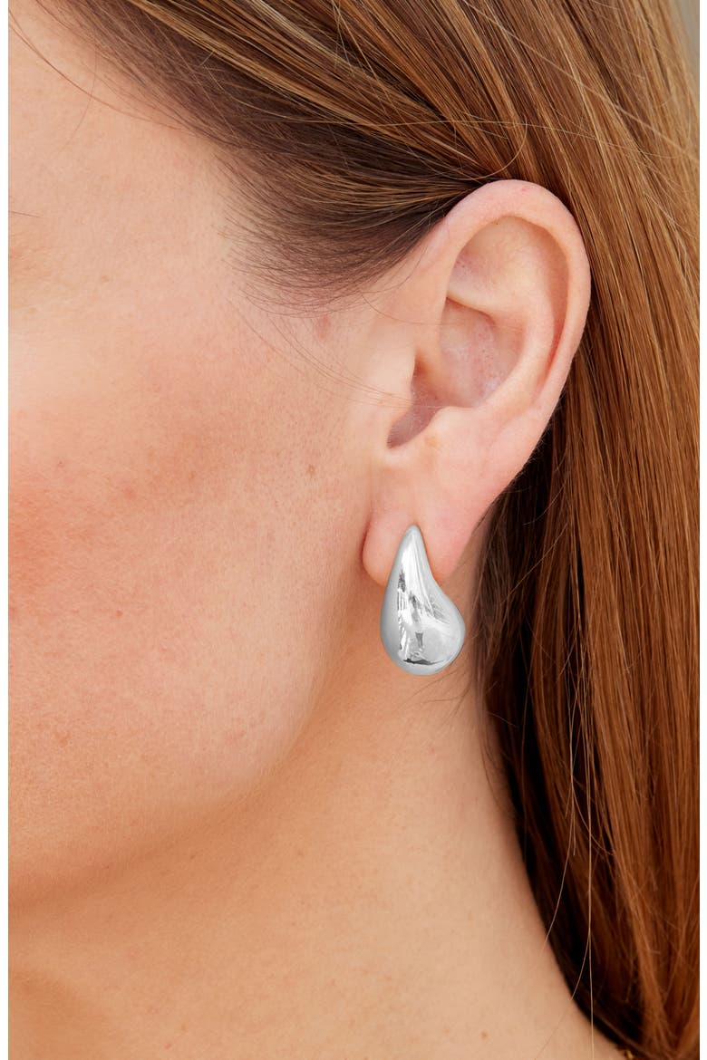 Teardrop Earrings, Alternate, color, WHITE
