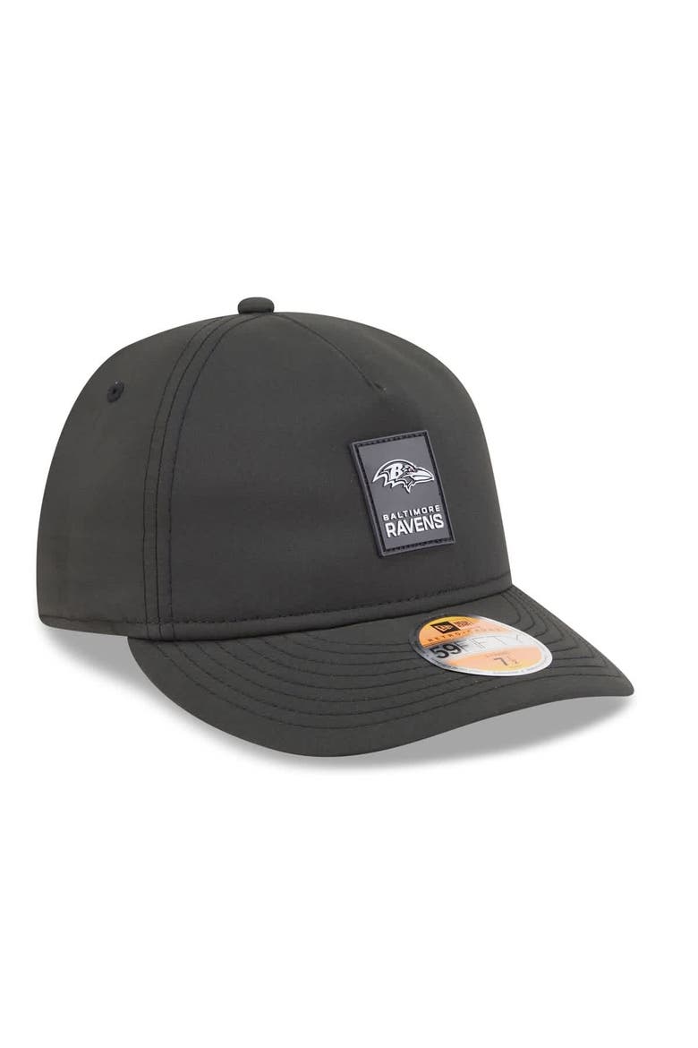 Men's New Era Black Baltimore Ravens 2025 Sideline  Retro Crown 59FIFTY Fitted Hat, Alternate, color, Black