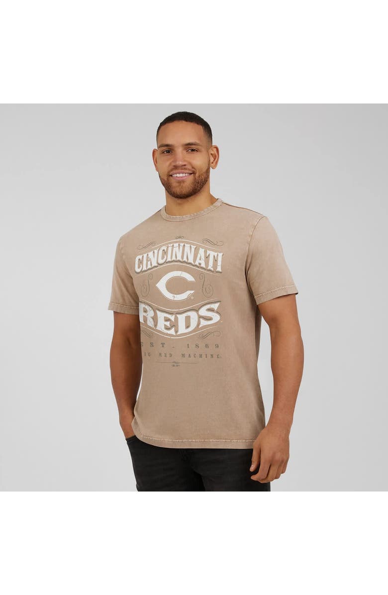 Darius Rucker Collection by Fanatics Men's Darius Rucker Collection by Fanatics Tan Cincinnati Reds Sun Faded T-Shirt, Alternate, color, Tan