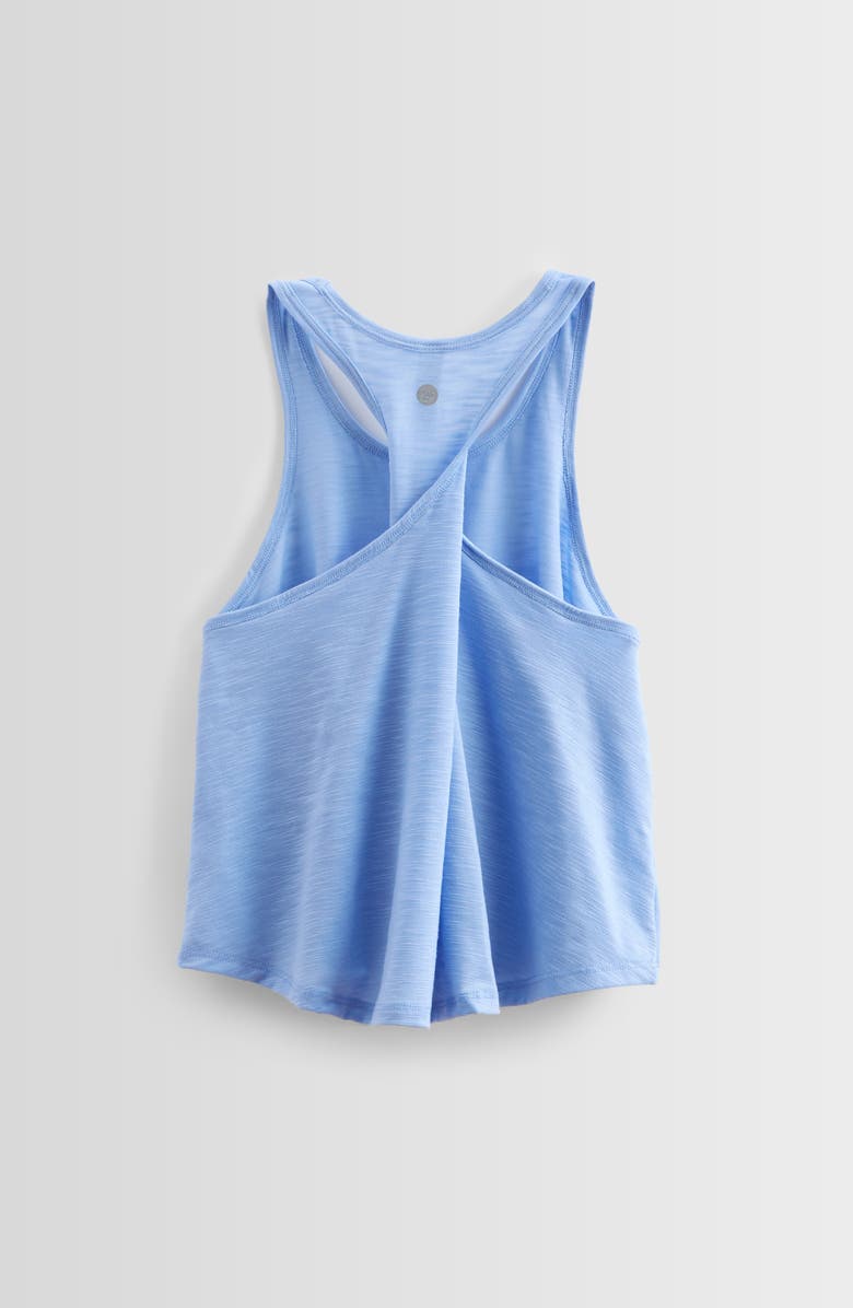 Zella Girl Kids' Twist Back Tank, Alternate, color, Blue Hydrangea
