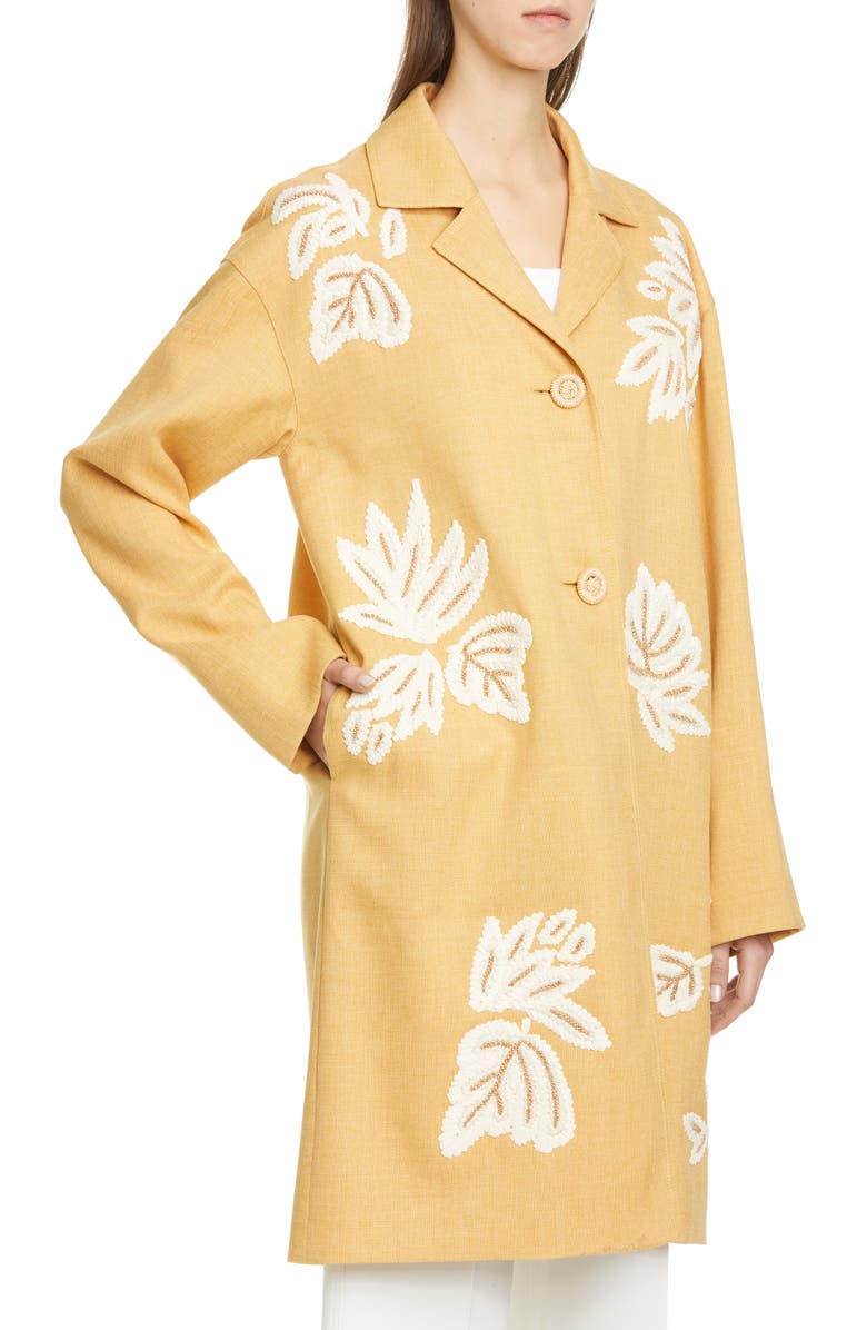 Lafayette 148 New York Myer Embellished Car Coat, Alternate, color, 