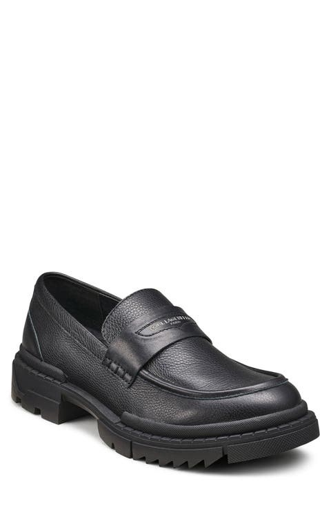 Leather Lug Sole Penny Loafer (Men)