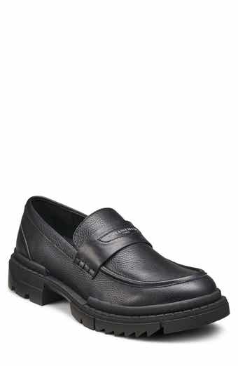 KARL LAGERFELD PARIS Leather Lug Sole Penny Loafer
