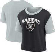 Nike Women's Nike Silver/Black Las Vegas Raiders High Hip Fashion T-Shirt