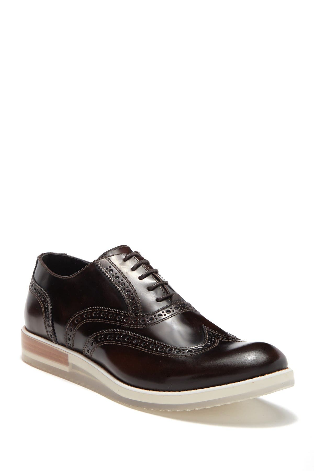 Bugatchi Palermo Leather Brogue Derby, Main, color, 