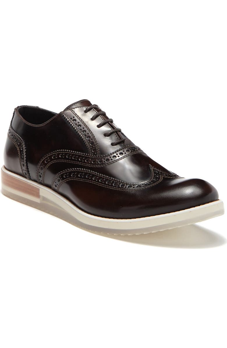 Bugatchi Palermo Leather Brogue Derby, Main, color,