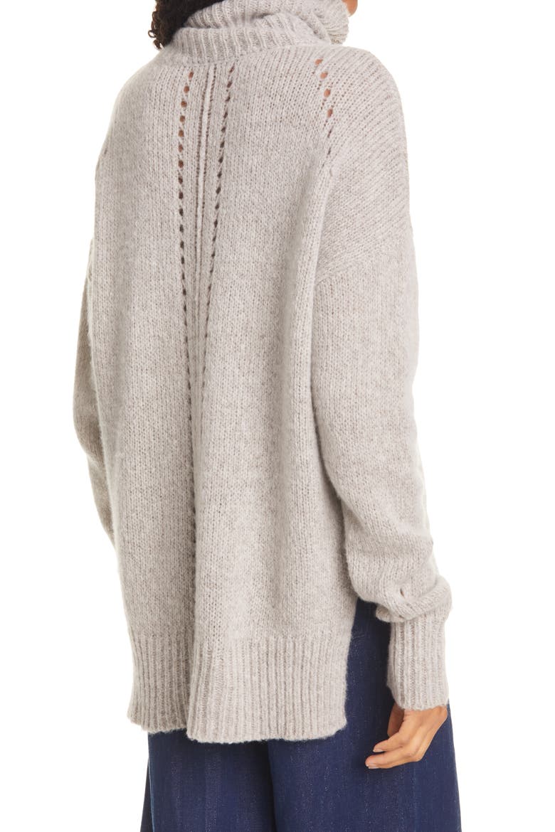 Wool & Cashmere Turtleneck Sweater, Alternate, color, GREY