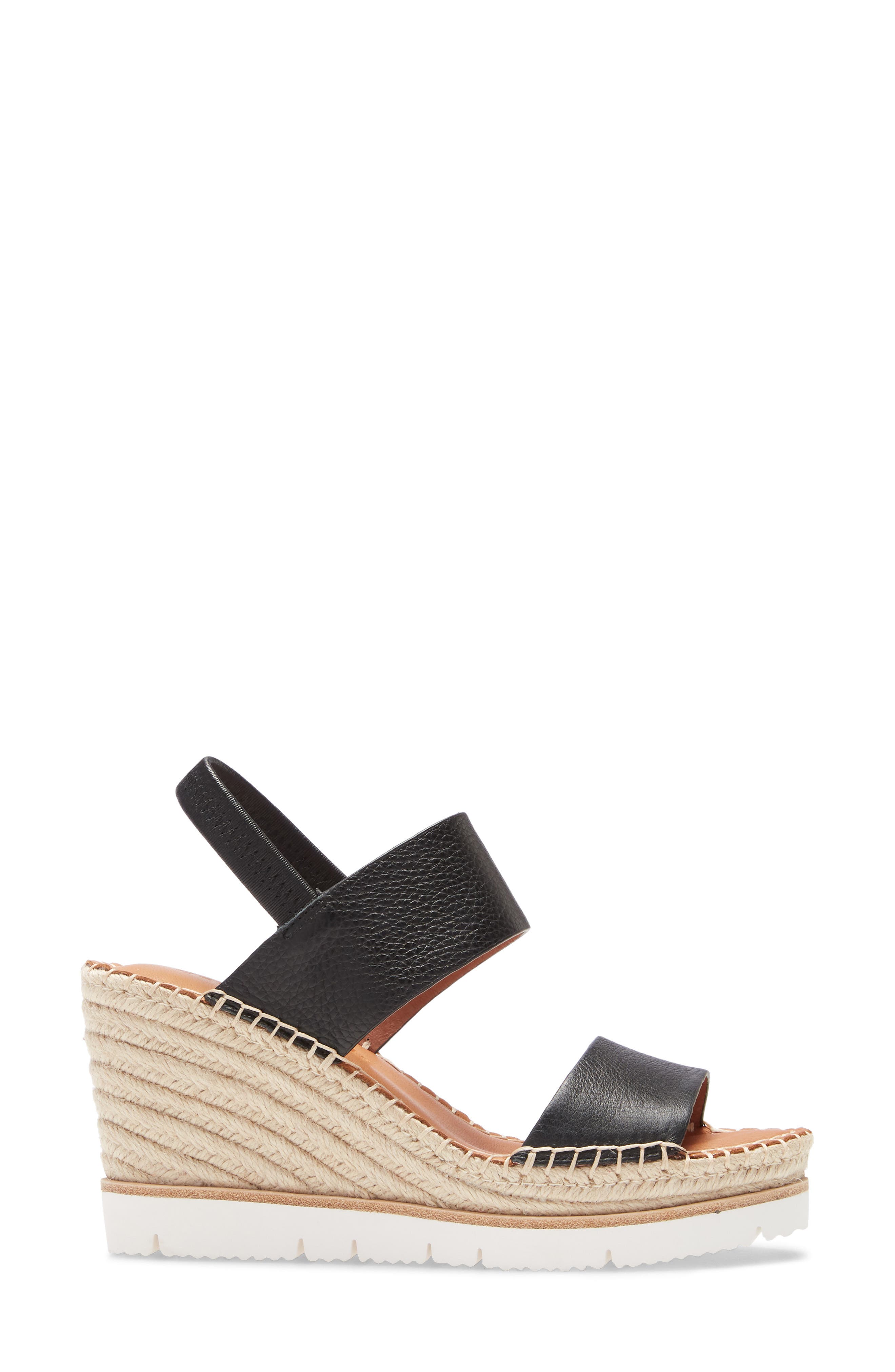 Gentle Souls by Kenneth Cole Elyssa Platform Wedge Sandal, Alternate, color, Black Leather