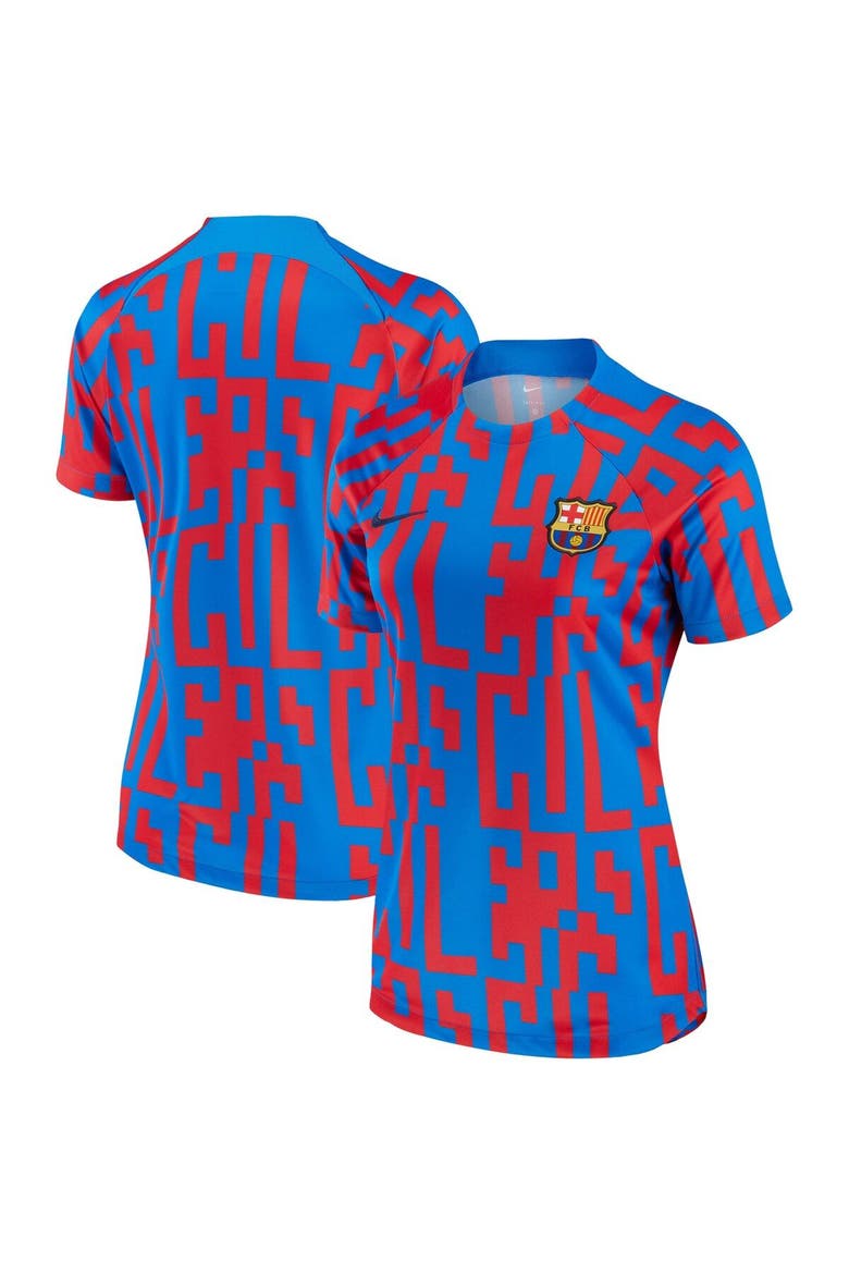 Women's Nike Blue Barcelona 2022/23 Pre-Match Home Performance Top, Main, color, Blue