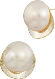 SAVVY CIE JEWELS Faux Pearl Stud Earrings