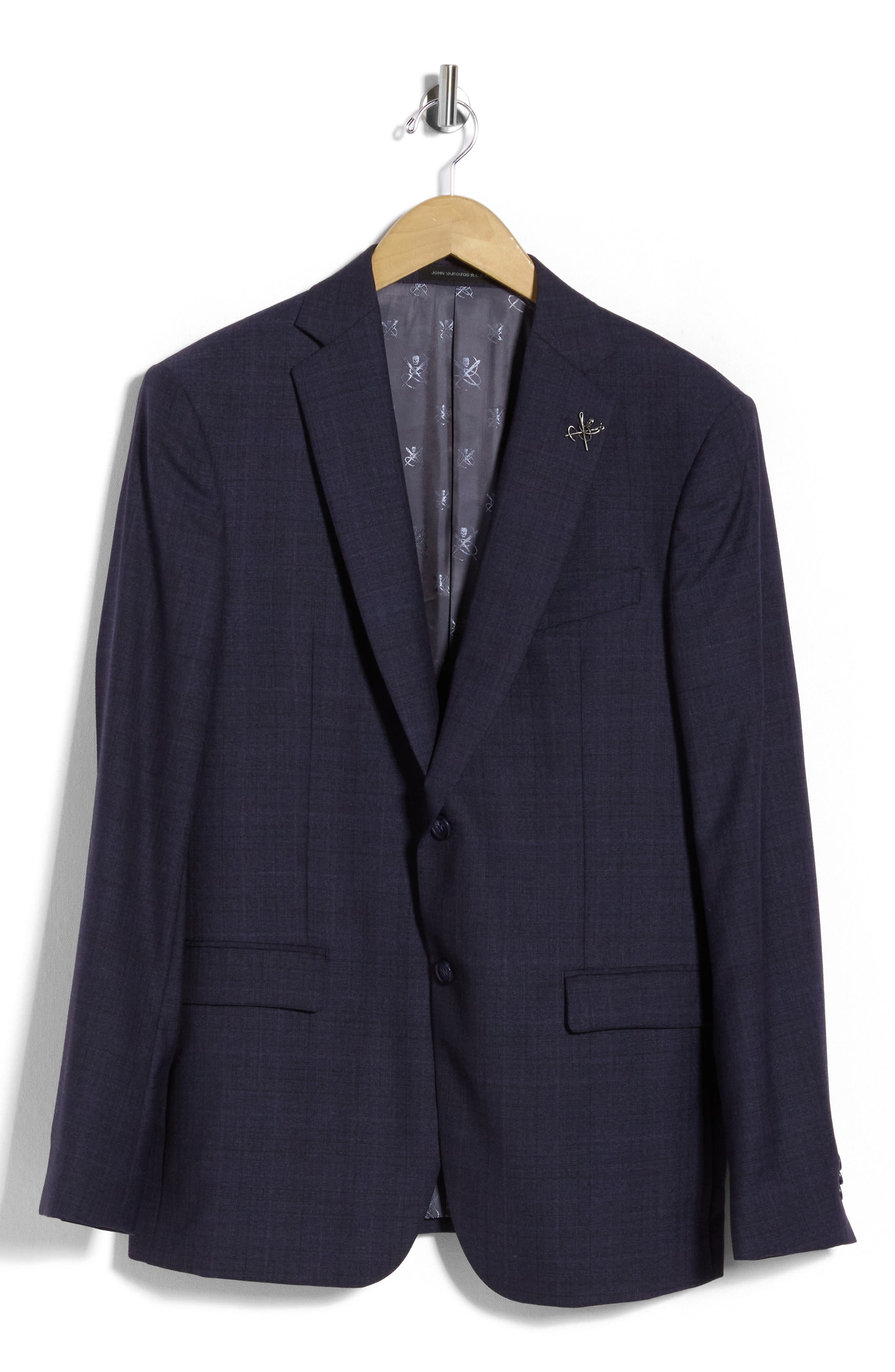 Plaid Wool Blend Sport Coat
