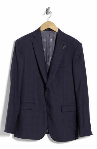 Plaid Wool Blend Sport Coat