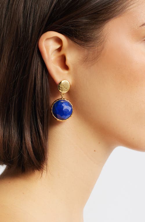 Nest Jewelry Lapis Lazuli Drop Earrings In Gold