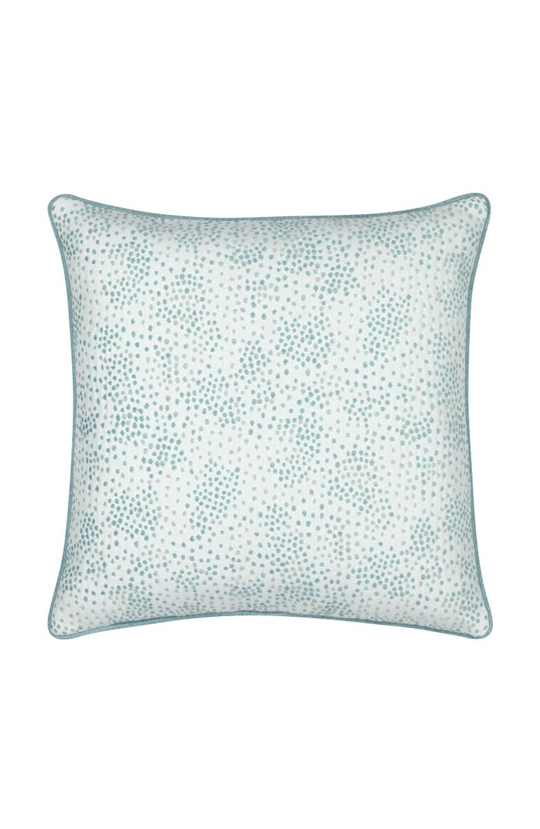 Elaine Smith Speckle Surf with Chenille Dots Indoor & Outdoor Woven Accent Pillow, Alternate, color, Surf