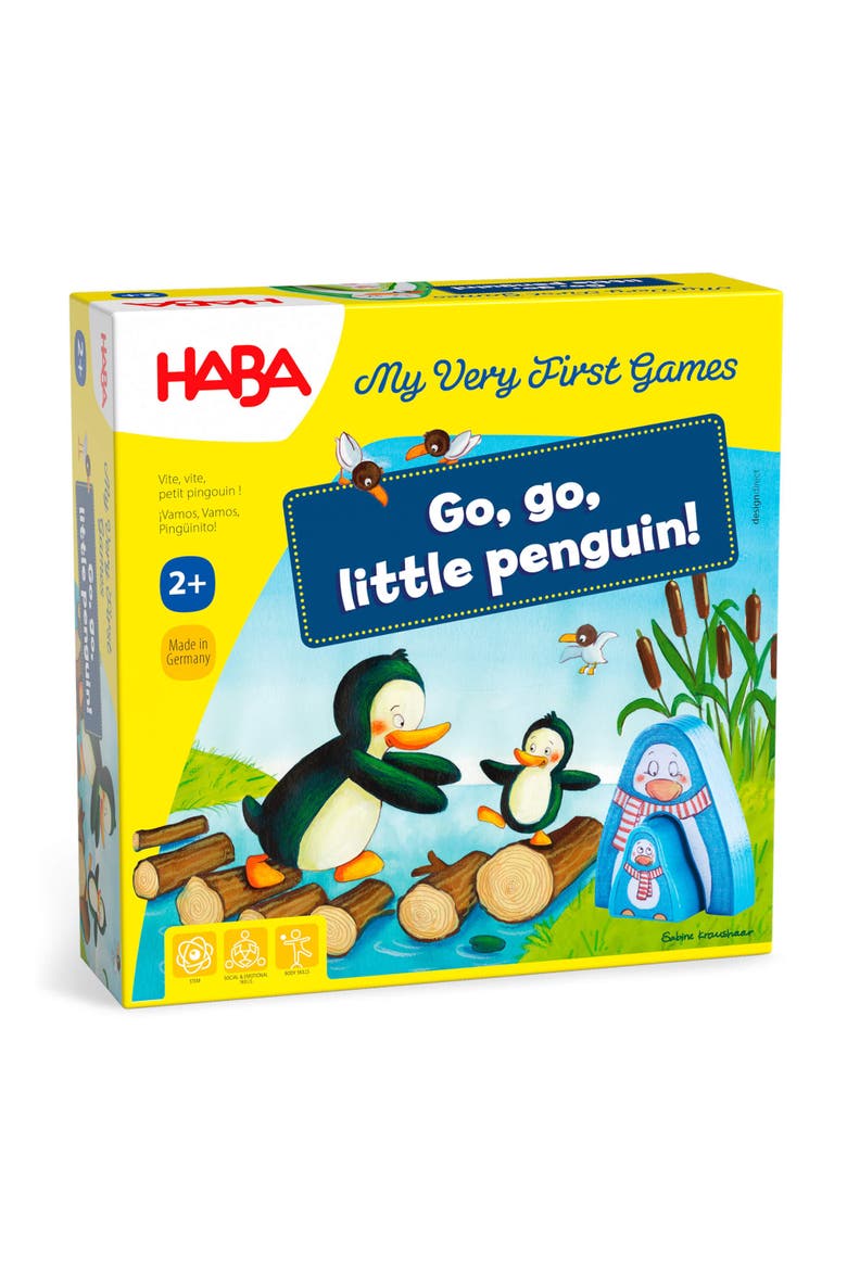 My Very First Games Go, Go Little Penguin, Toddler Learning Game and Cooperative Toddler Board Games for 2 Years and up, Made in Germany, Main, color, Multi