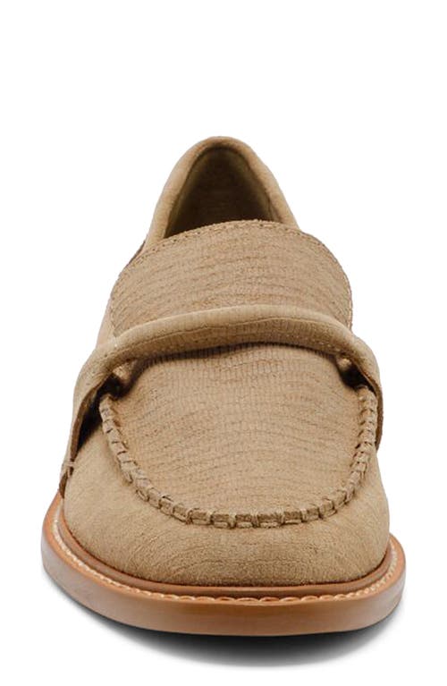 Free People Bedford Lizard Embossed Loafer In Oiled Silt