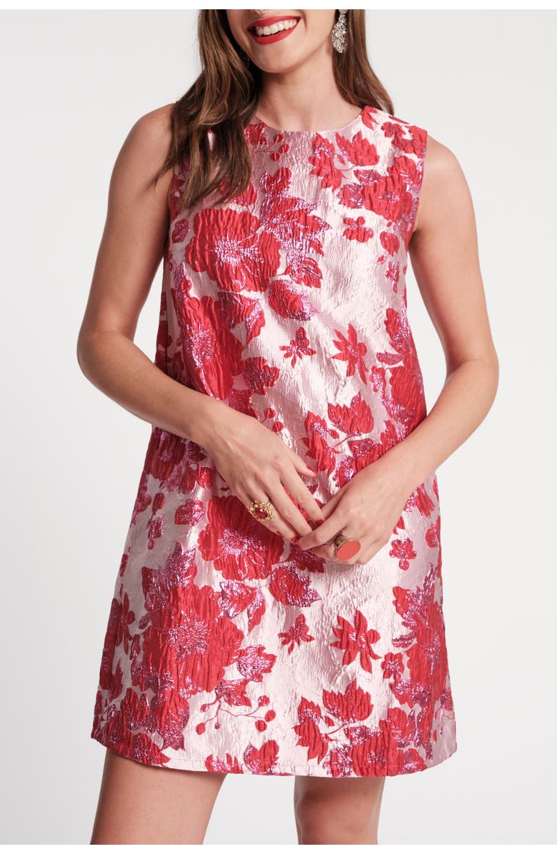 Frances Valentine Lilly Shift Dress Botanical Bash, Alternate, color, Pink/Red