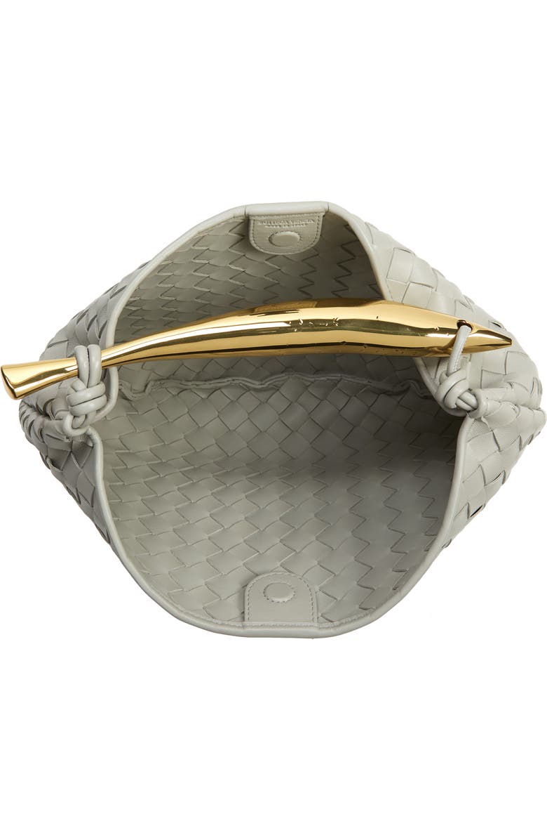 Bottega Veneta Sardine Intrecciato Leather Top Handle Bag, Alternate, color, 1557 Agate Grey-Muse Br