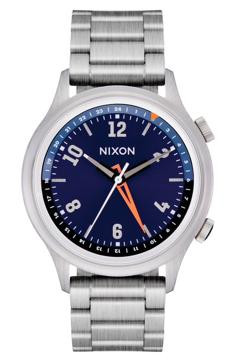 Nixon Drifter 40 Watch, 40mm, Alternate, color, Silver / Midnight Sunray