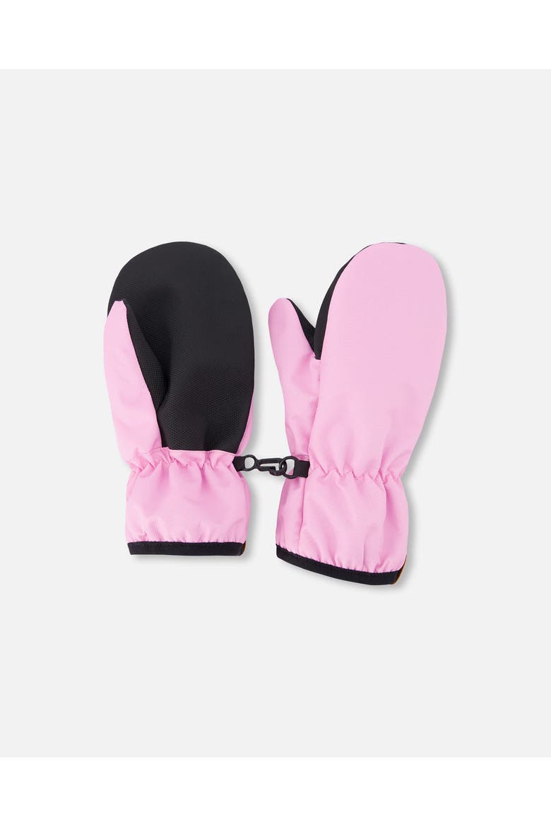 Girl Mid-Season Mittens in Recycled Polyester, Main, color, Pink