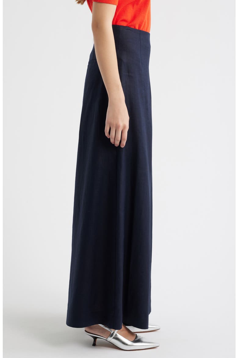 Wide Leg Linen Pants, Alternate, color, BLUE DARK
