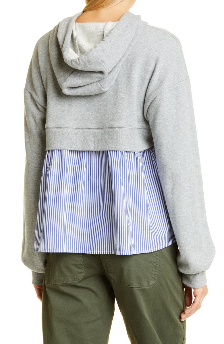 Veronica Beard Hockley Mixed Media Sweatshirt, Alternate, color, 