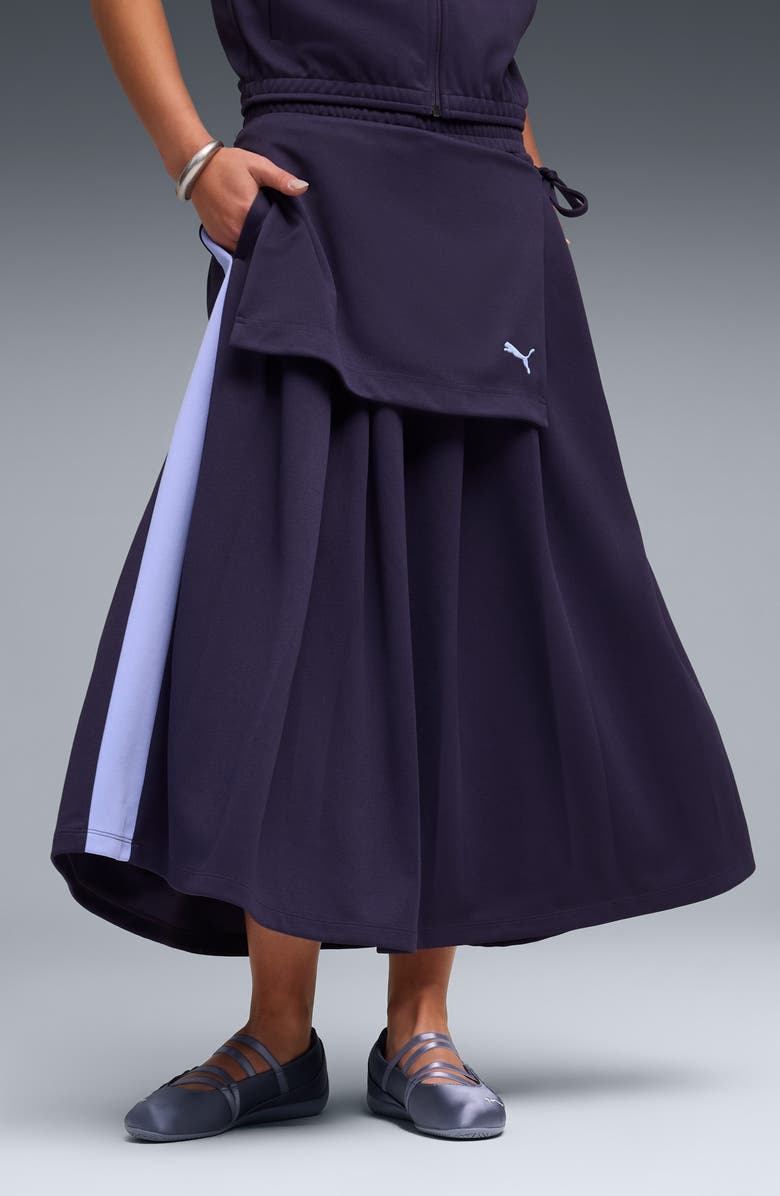 PUMA T7 Pleated Midi Skirt, Alternate, color, 