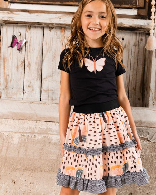 Deux Par Deux In Black And Pink Butterfly