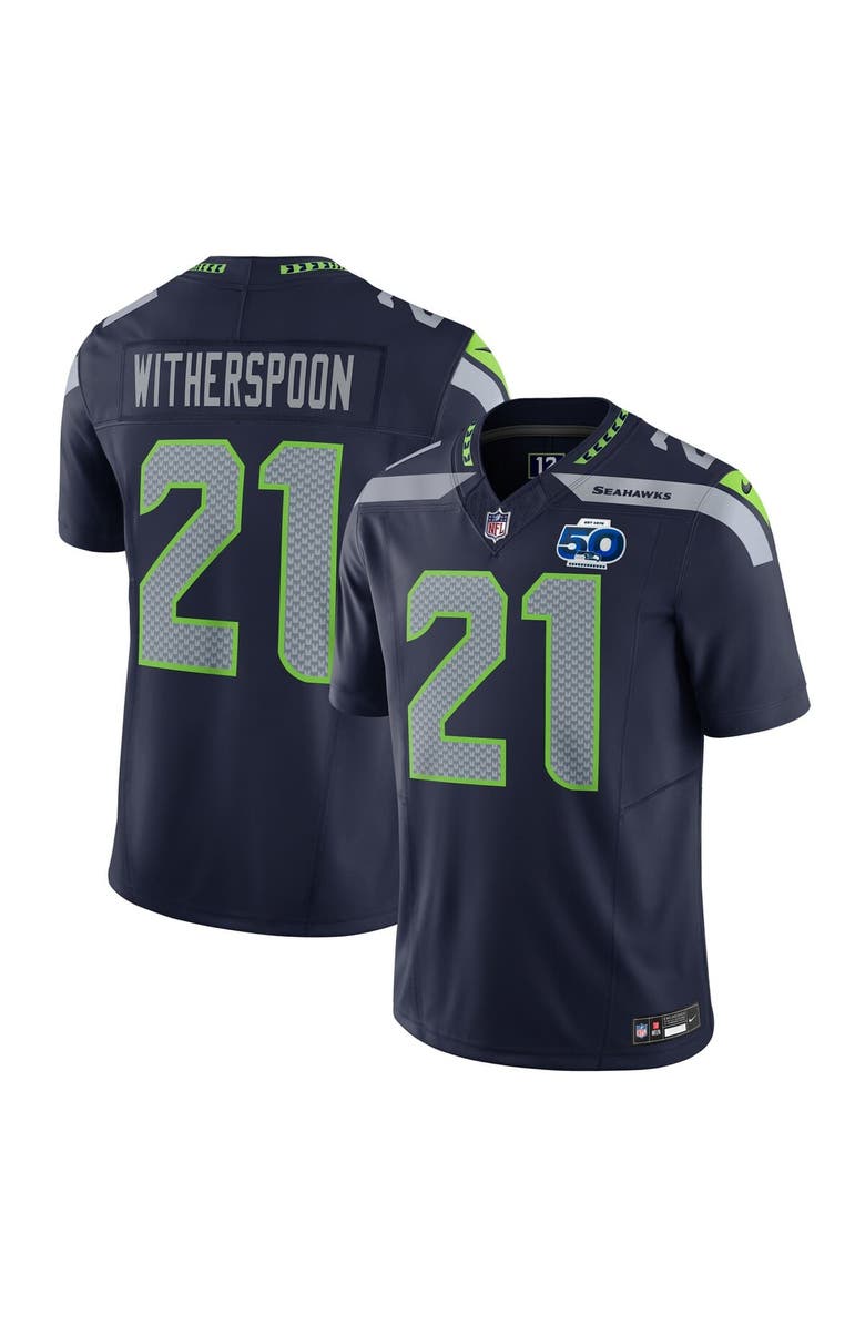 Nike Men's Nike Devon Witherspoon College Navy Seattle Seahawks Team 50th Season Vapor F.U.S.E. Limited Jersey, Main, color, College Navy