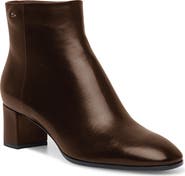 Santoni Women's leather mid-heel ankle boot
