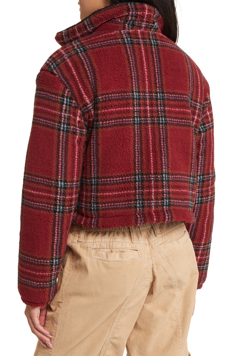 BP. Reversible Crop Faux Shearling Jacket, Alternate, color,