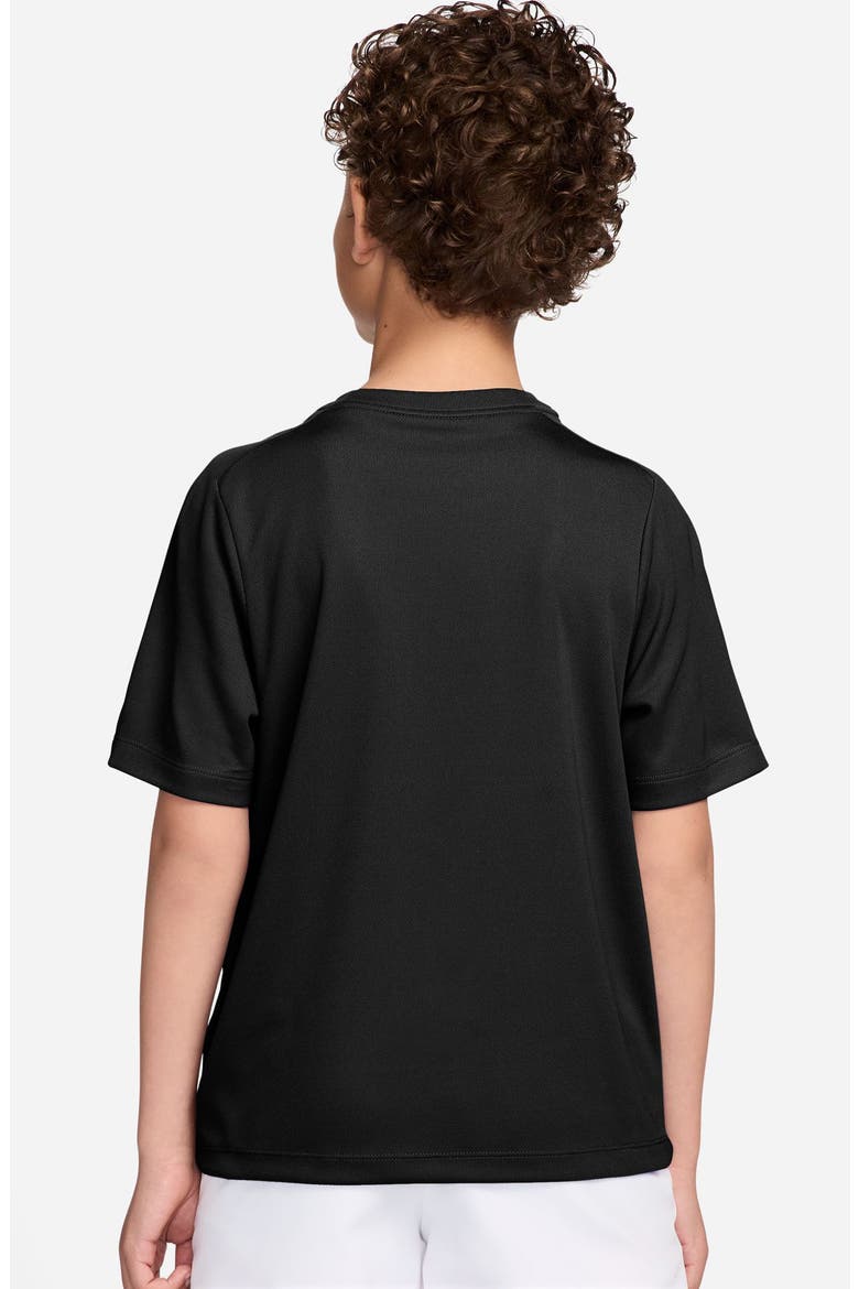 Kids' Dri-FIT Swoosh Graphic T-Shirt, Alternate, color, BLACK/ WHITE