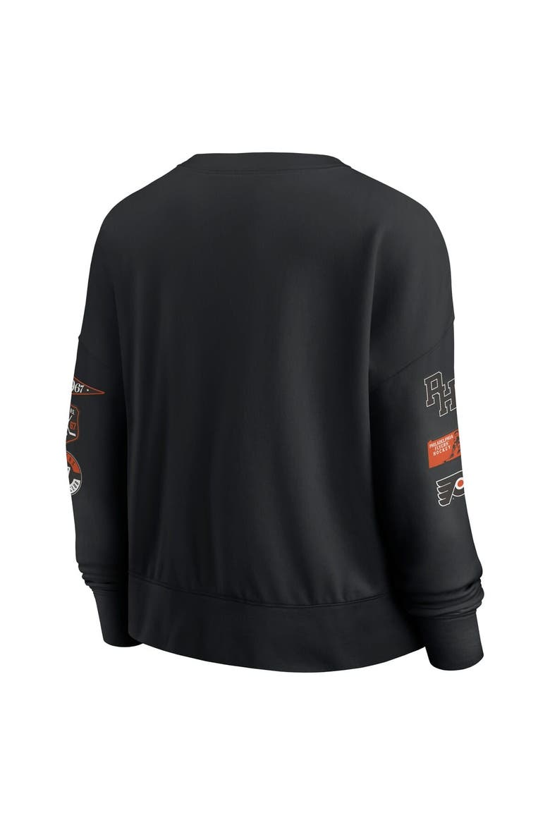 Women's Fanatics Black Philadelphia Flyers Go Team Pullover Sweatshirt, Alternate, color, Black