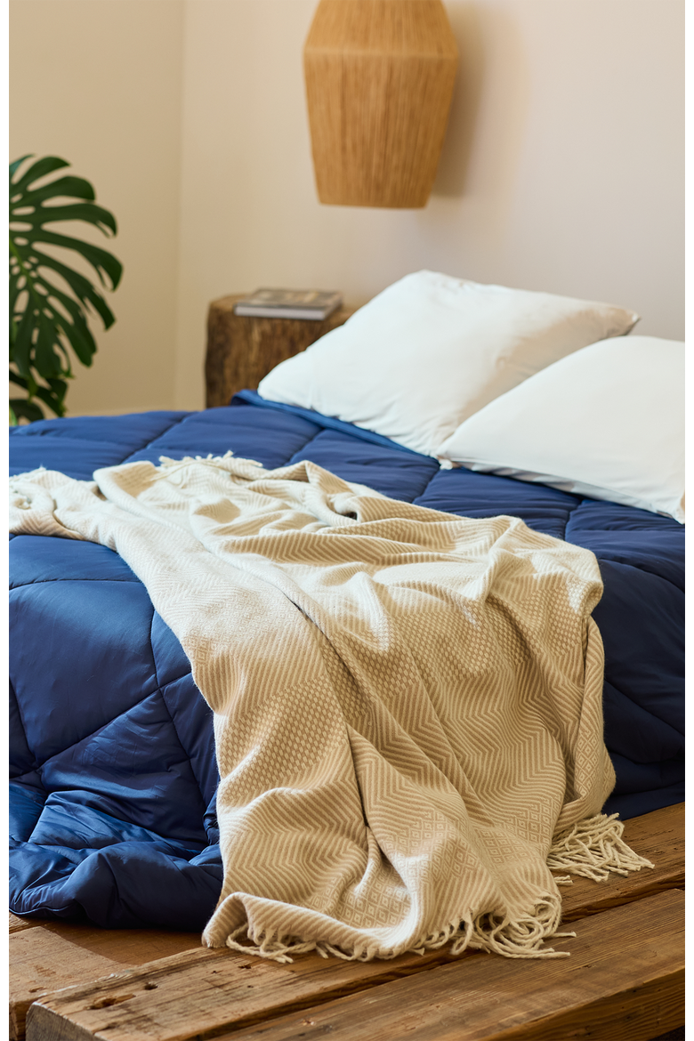Woven Throw Blanket, Alternate, color, Almond