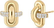 Bony Levy Varda 18k Gold Diamond Link Stud Earrings
