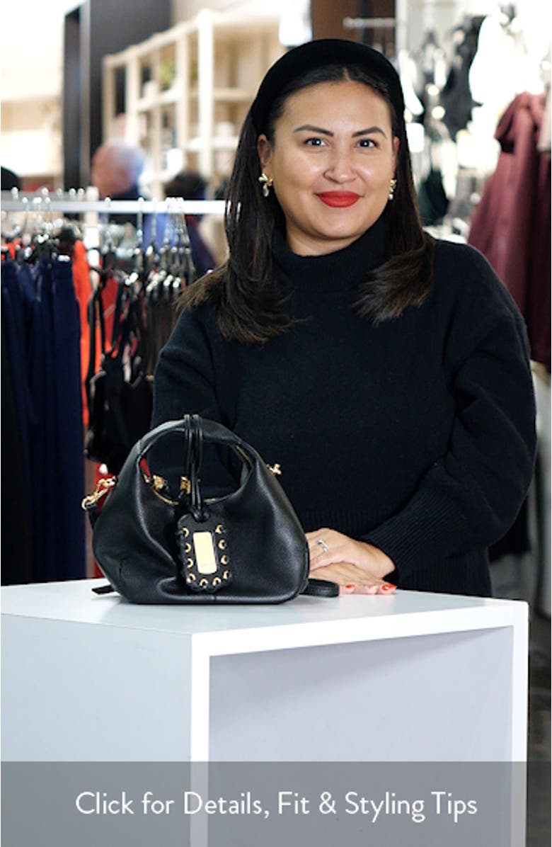 Mini Hobo Leather Top Handle Bag, sales video thumbnail