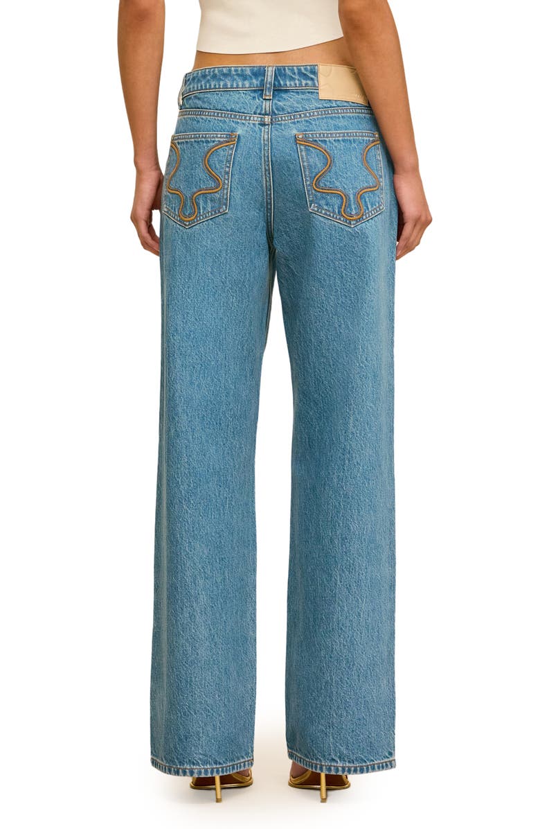 Cult Gaia Wynn Straight Leg Jeans, Alternate, color, Stone Wash