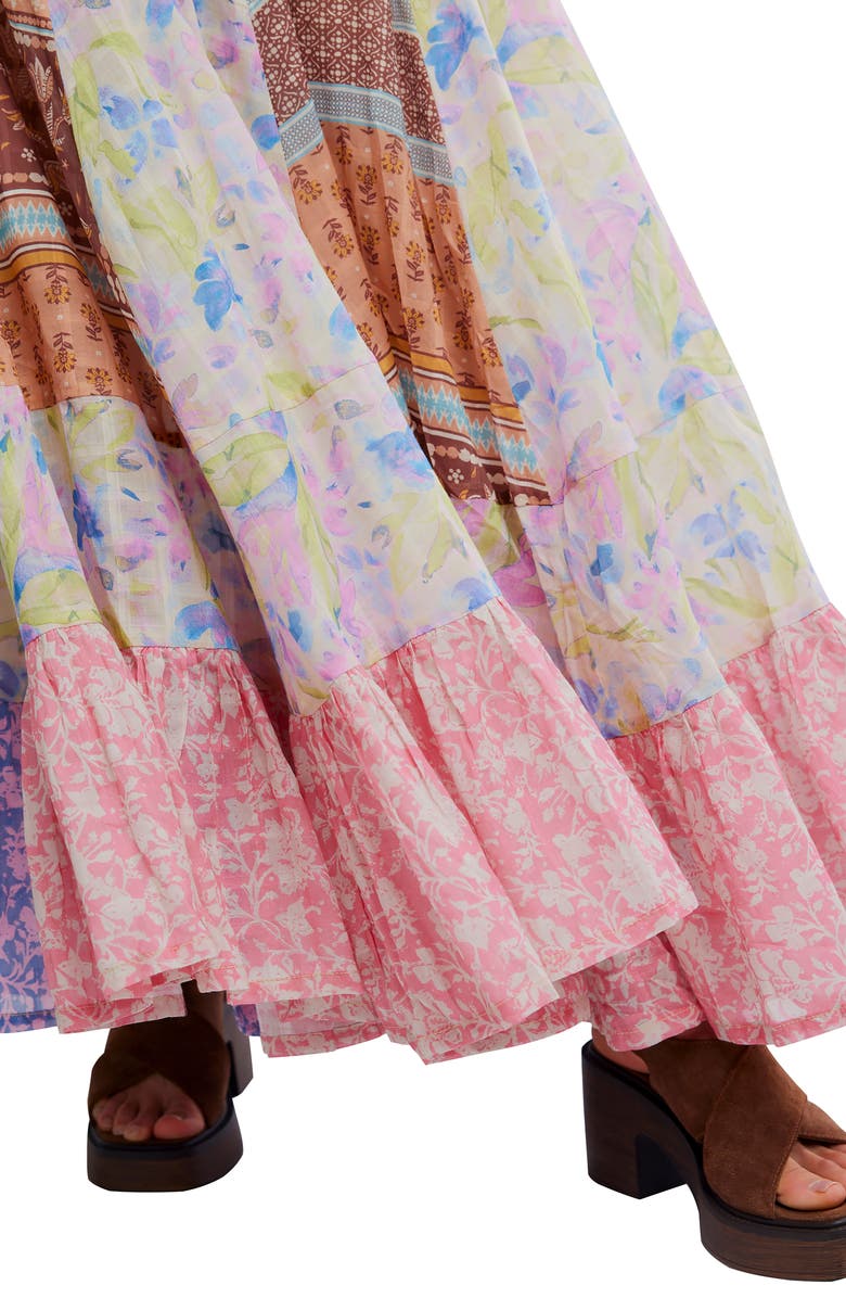 Free People Santa Eulalia Mix Print Maxi Skirt, Alternate, color, Multi Print Combo