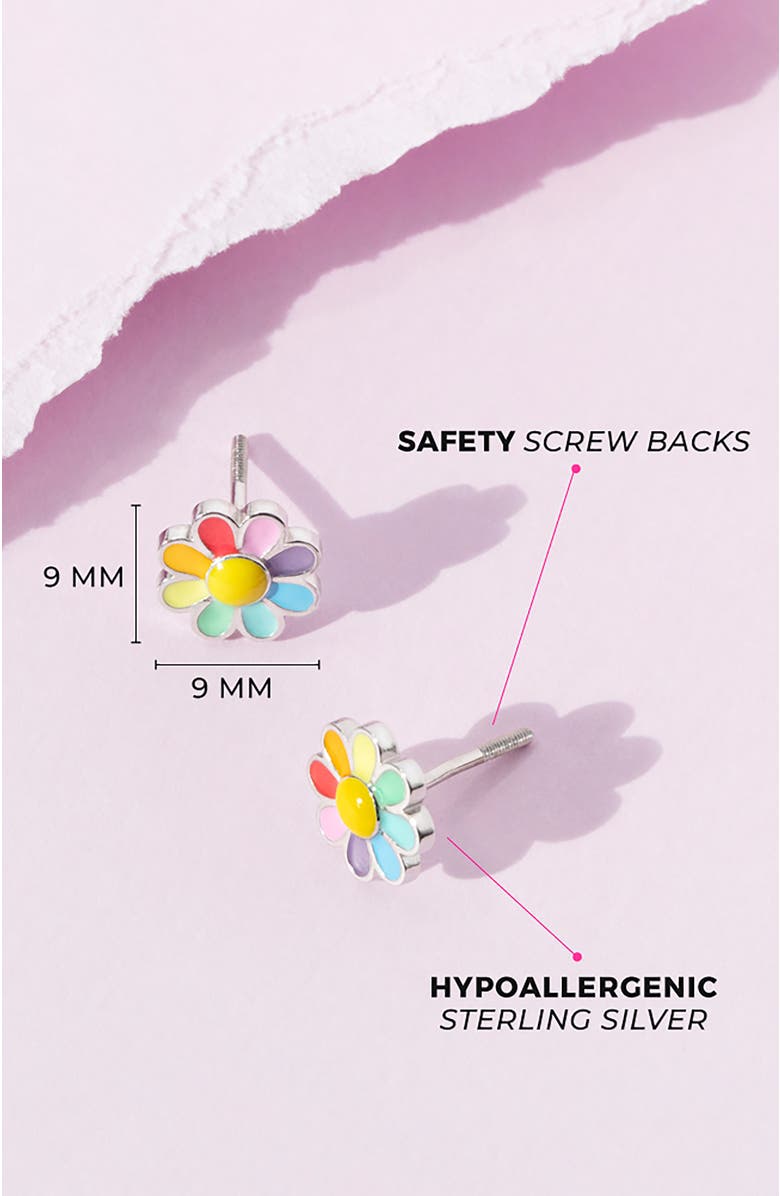 In Season Jewelry Rainbow Daisy Earrings, Alternate, color, Multi-Color