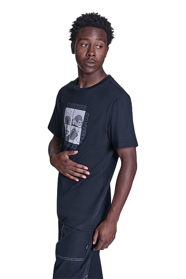 Comic Strip T-Shirt, Alternate, color, CONVERSE BLACK