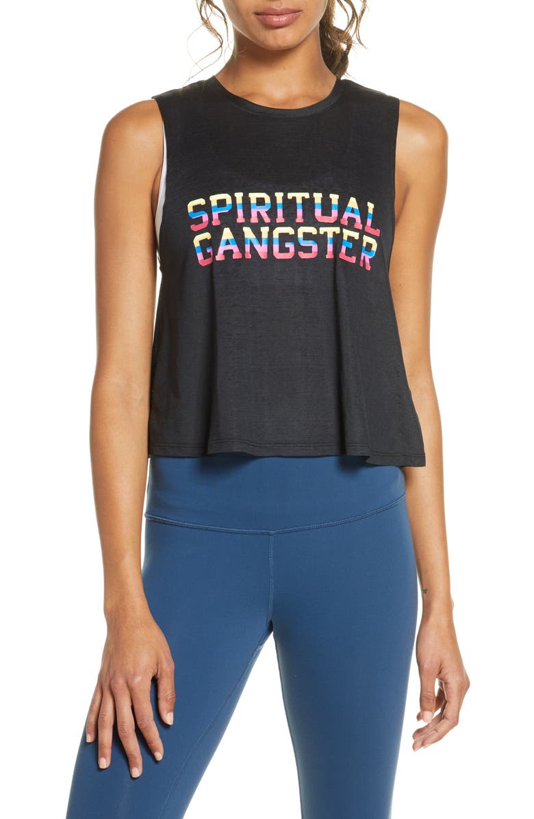 Spiritual Gangster Active Crop Tank, Main, color, 
