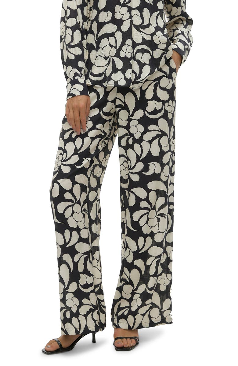 VERO MODA Gaja Print Wide Leg Pants, Main, color,