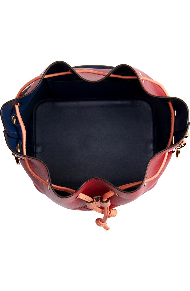 Fendi Mon Tresor Perforated Logo Leather Bucket Bag, Alternate, color,