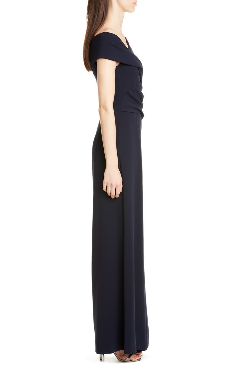 Talbot Runhof One-Shoulder Stretch Crepe Jumpsuit, Alternate, color,
