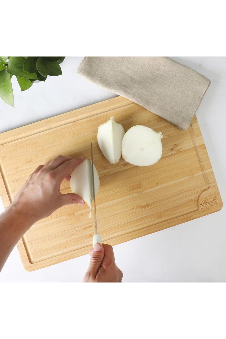 18x12" Rectangle Wood Cutting Board w/Juice Grooves, Alternate, color, Brown