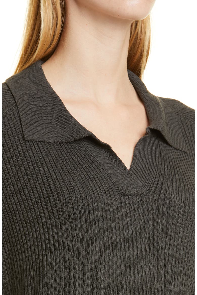 Rib Polo, Alternate, color, DARK GREY