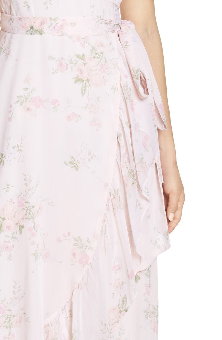 WAYF The Natasha Floral Wrap Maxi Dress, Alternate, color,