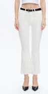 Bayeas Raw Hem Mid Rise Ankle Bootcut Jeans
