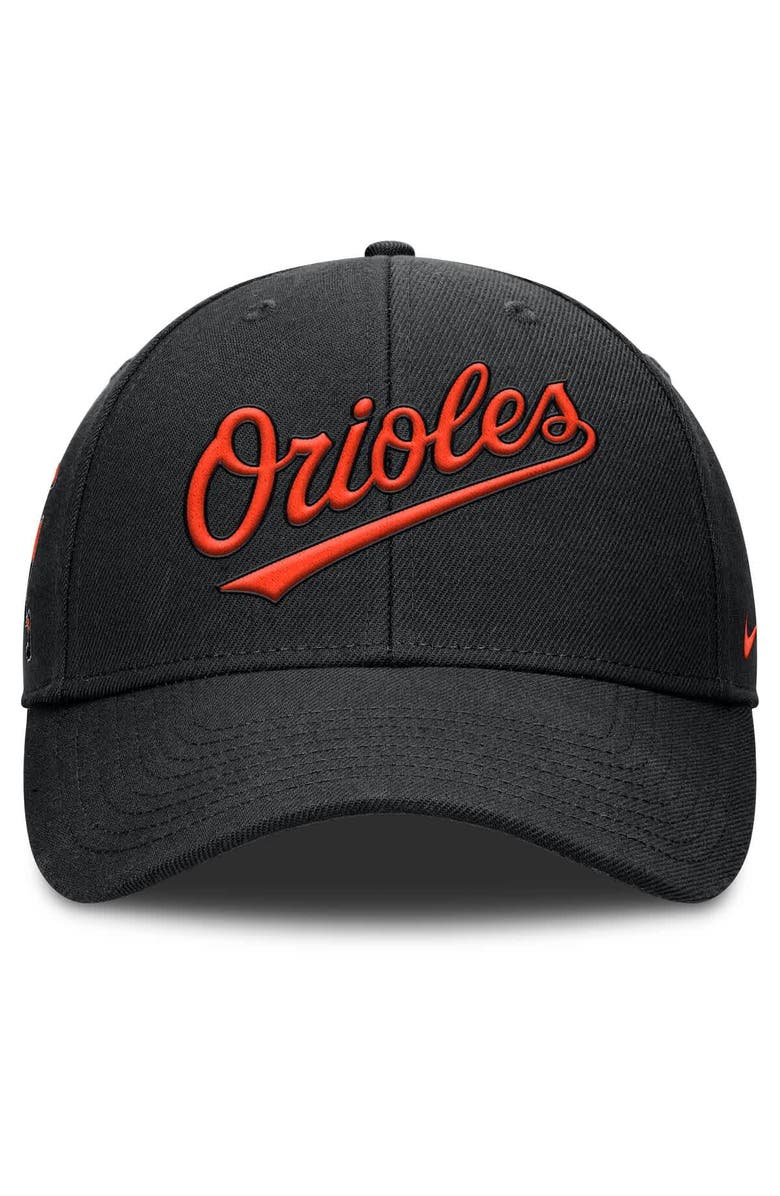 Nike Men's Nike Black Baltimore Orioles Rise Gaberdine Adjustable Hat, Alternate, color, 